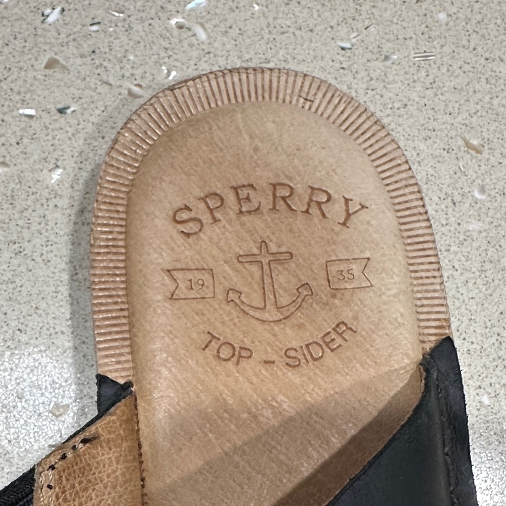 Sperry Black and Tan Sandals - Picture 3 of 7